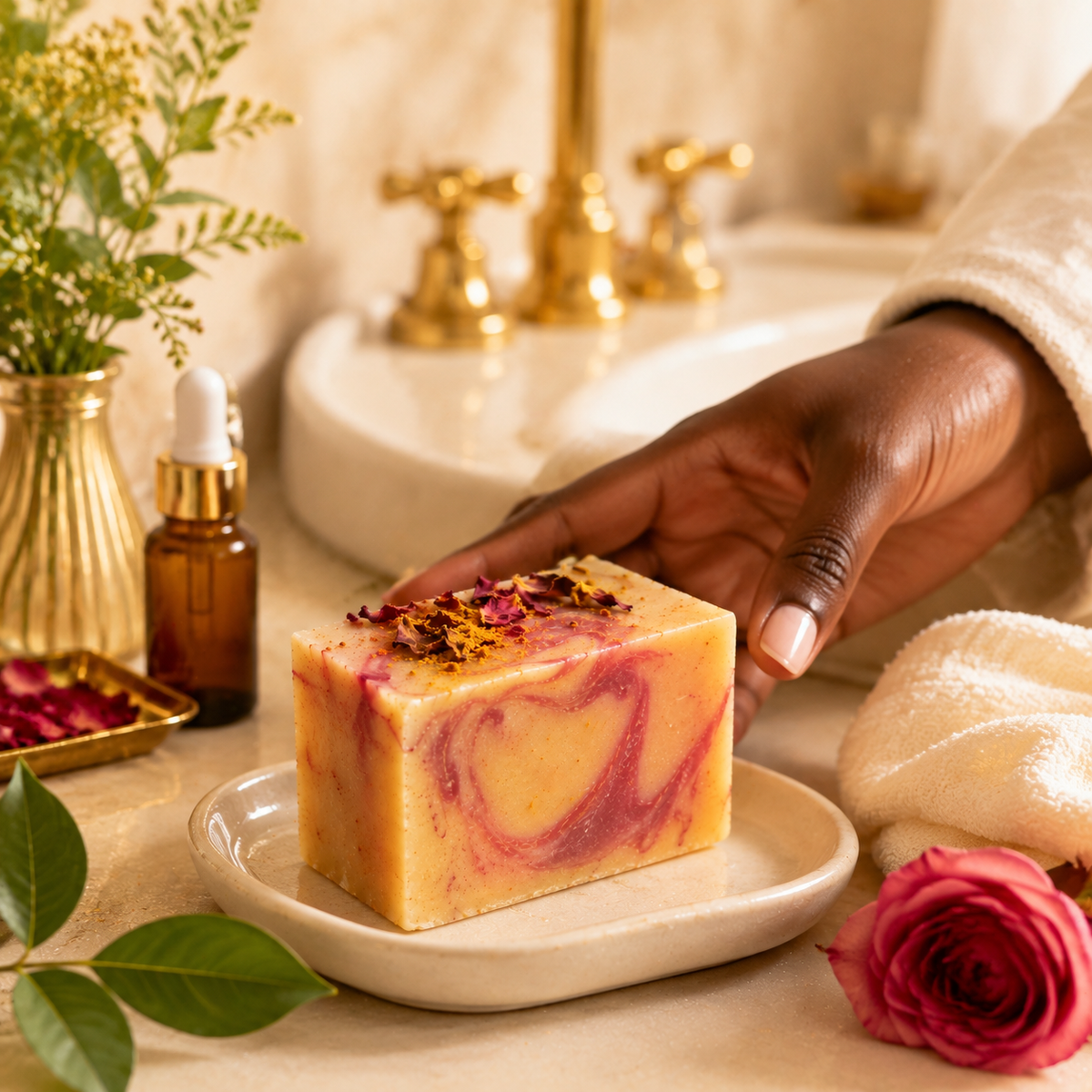 Golden Rose Turmeric Soap