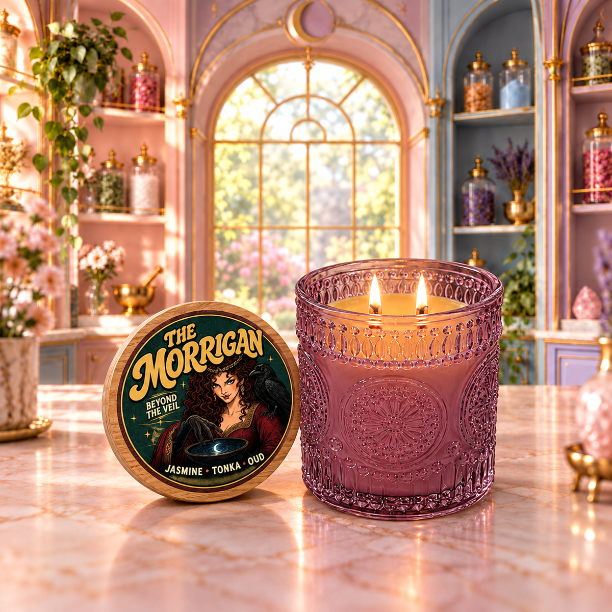 The Morrigan: Beyond the Veil | Beeswax Divination Candle