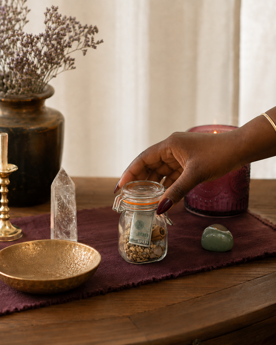 Money Honey Pot | Mini Money Spell Jar for Wealth, Prosperity & Abundance
