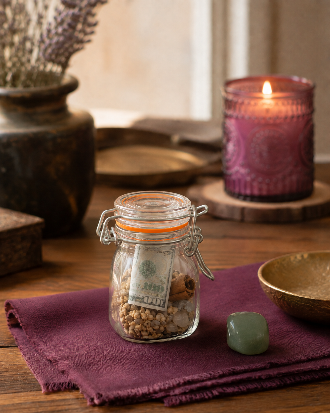 Money Honey Pot | Mini Money Spell Jar for Wealth, Prosperity & Abundance