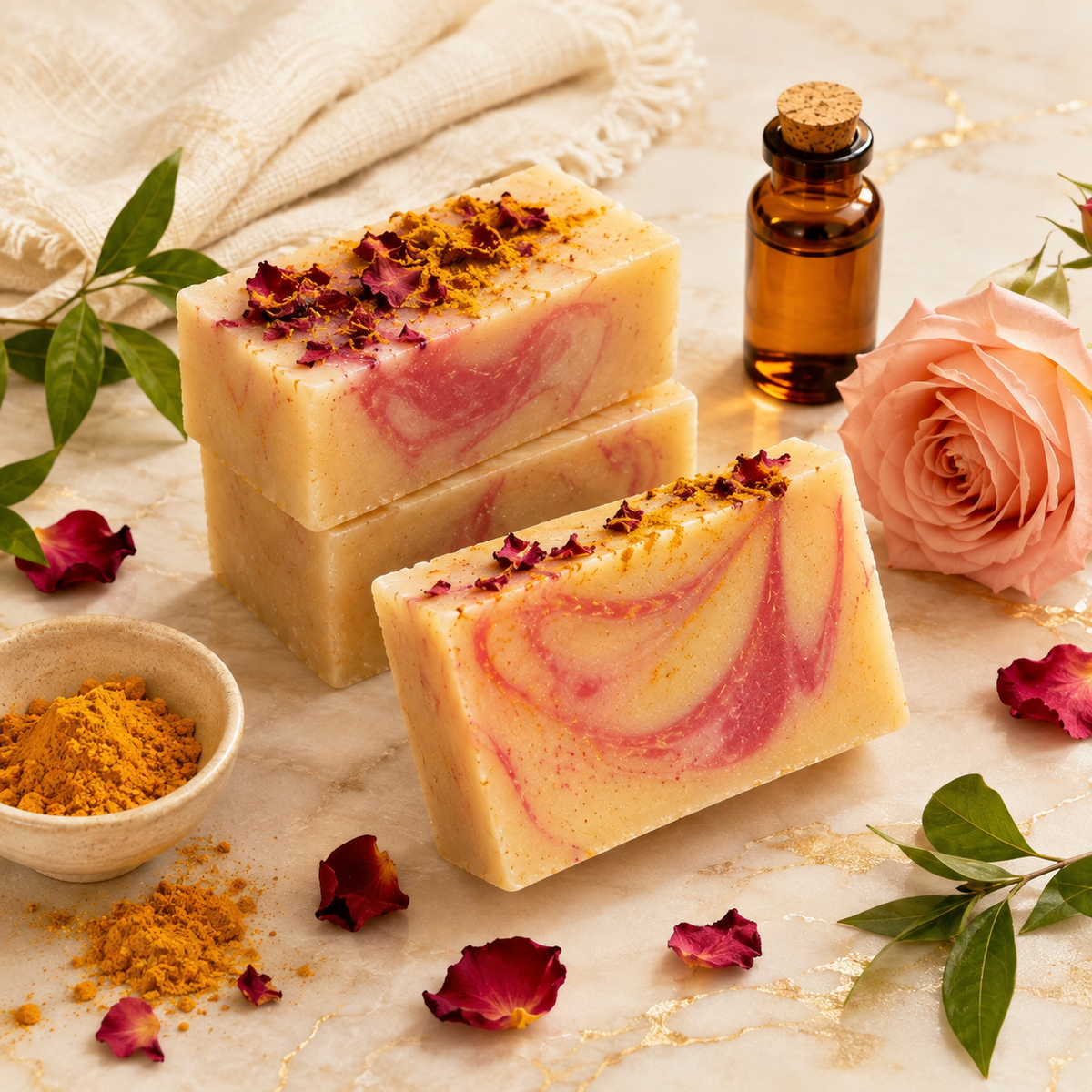 Golden Rose Turmeric Soap