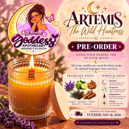 Artemis: The Wild Huntress | Beeswax Intention Candle